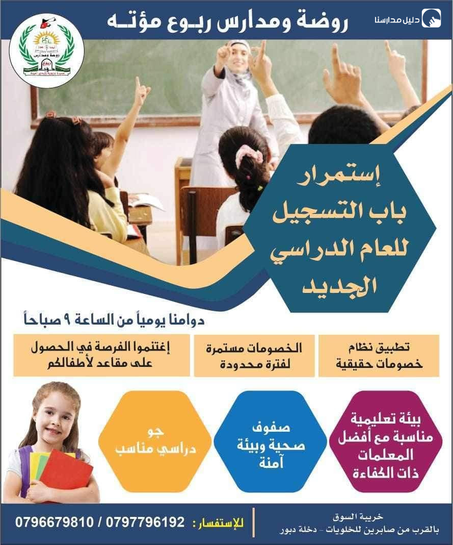 روضة ومدرسة ربوع مؤتة slide 3