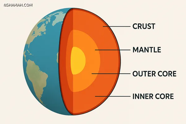 طبقات الأرض: شرح مفصل للتركيب الداخلي لكوكب الأرض